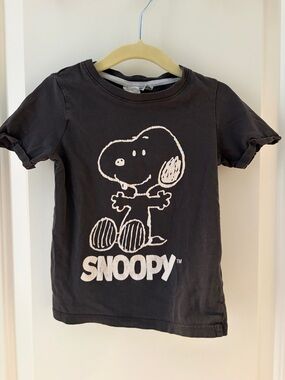 H&M Black Kids Snoopy Graphic Tee